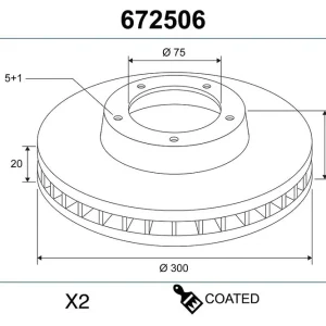 Tarcza hamulcowa VALEO 672506 Ograniczona ilość
