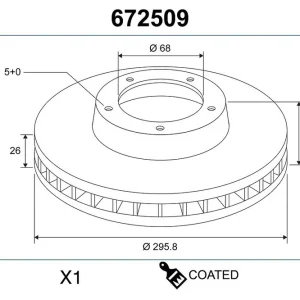 Oferta czasowa Tarcza hamulcowa VALEO 672509